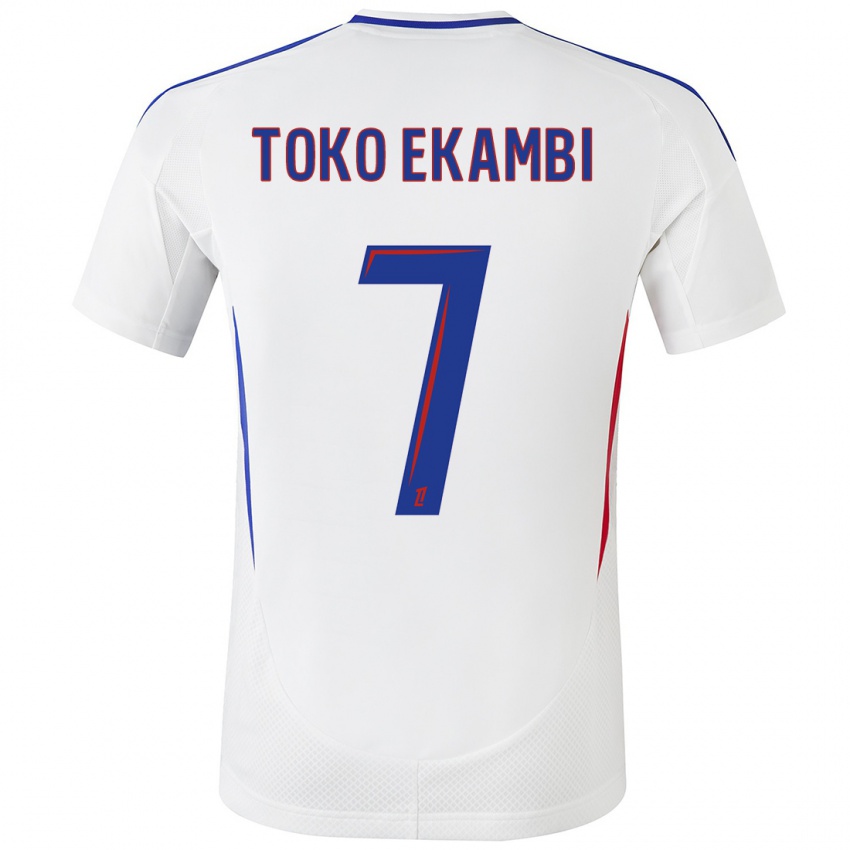 Criança Camisola Karl Toko Ekambi #7 Azul Branco Principal 2024/25 Camisa Brasil