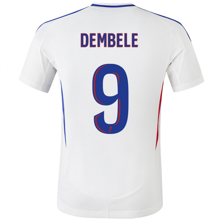 Criança Camisola Moussa Dembele #9 Azul Branco Principal 2024/25 Camisa Brasil