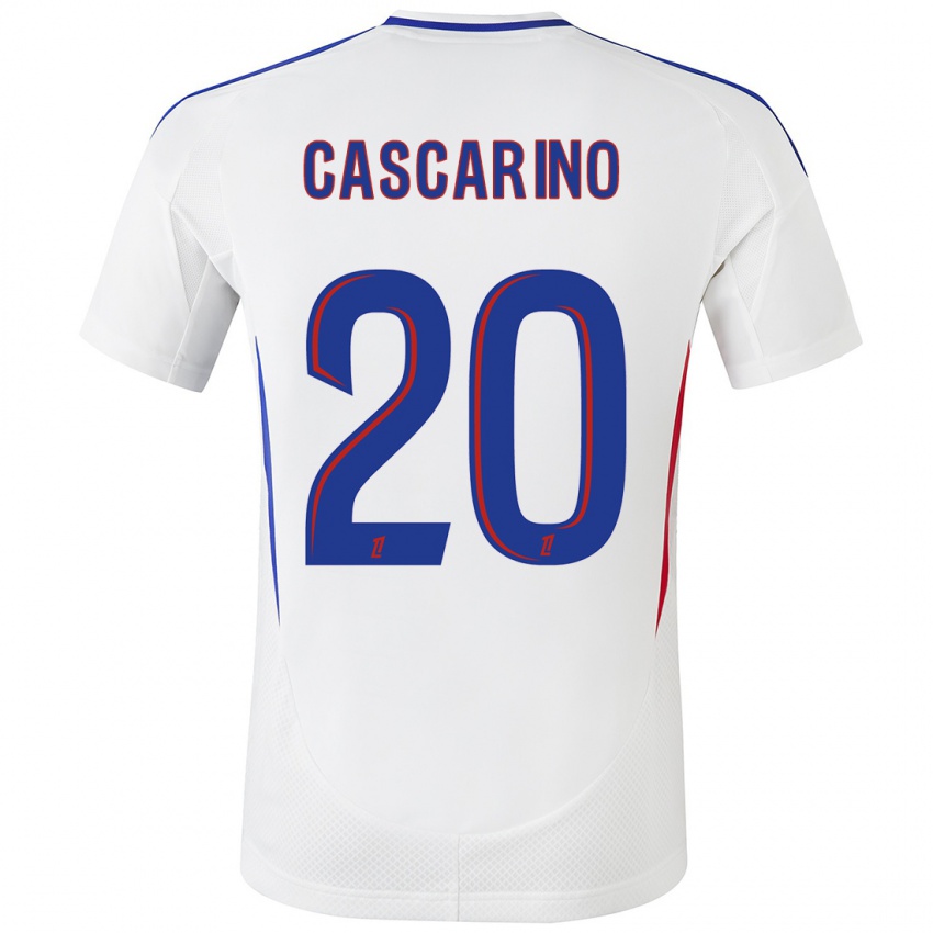 Criança Camisola Delphine Cascarino #20 Azul Branco Principal 2024/25 Camisa Brasil