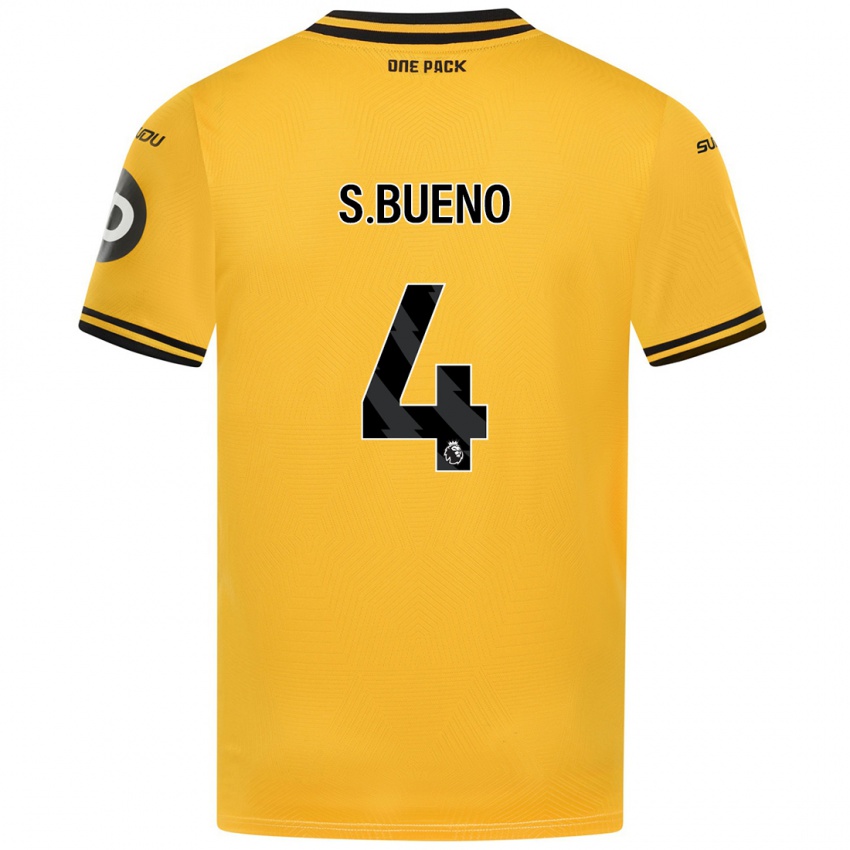 Criança Camisola Santiago Bueno #4 Amarelo Principal 2024/25 Camisa Brasil