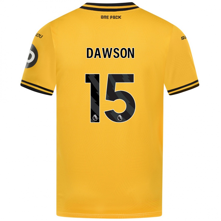 Criança Camisola Craig Dawson #15 Amarelo Principal 2024/25 Camisa Brasil