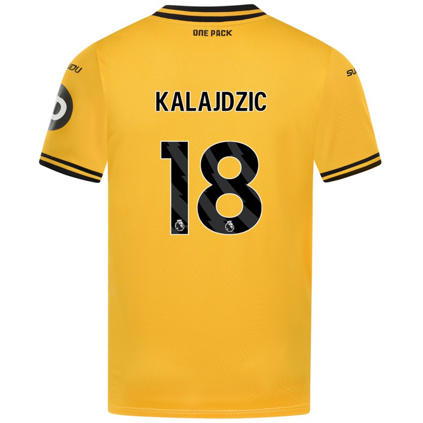 Criança Camisola Sasa Kalajdzic #18 Amarelo Principal 2024/25 Camisa Brasil