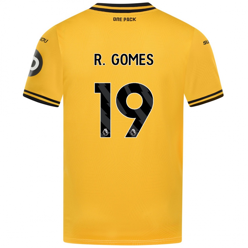 Criança Camisola Rodrigo Gomes #19 Amarelo Principal 2024/25 Camisa Brasil