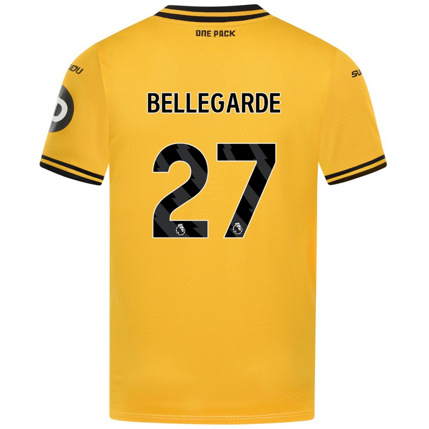 Criança Camisola Jean-Ricner Bellegarde #27 Amarelo Principal 2024/25 Camisa Brasil