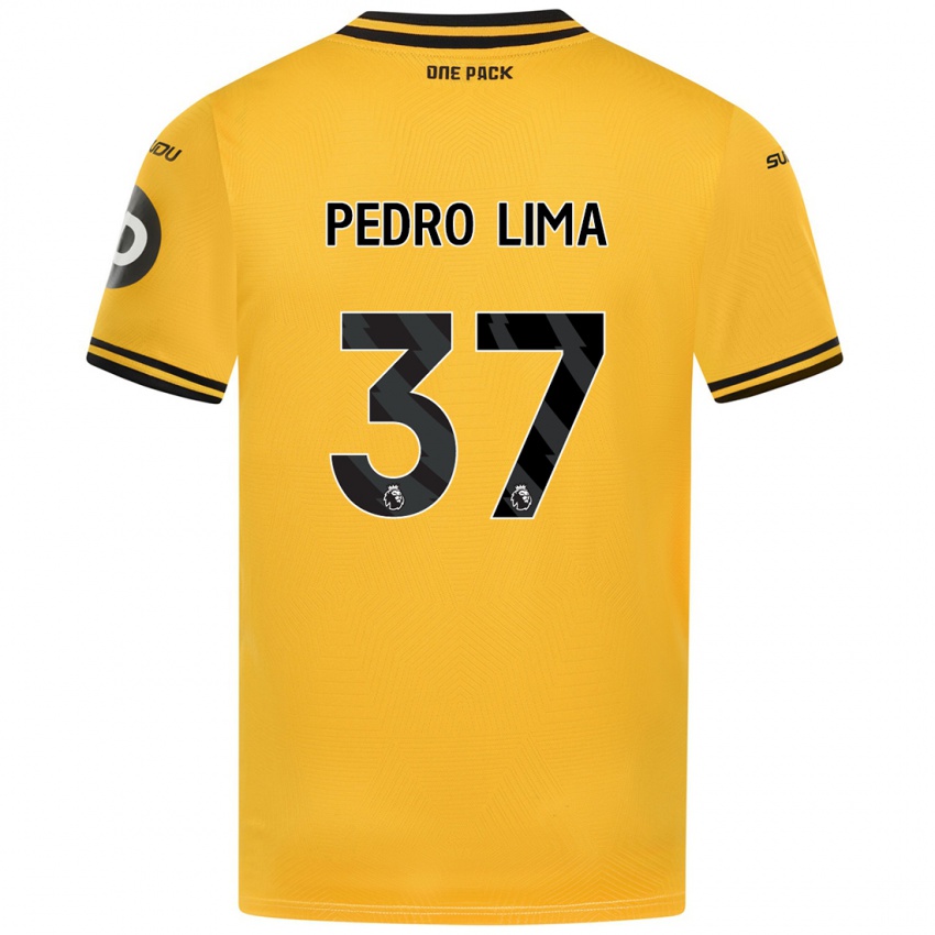 Criança Camisola Pedro Lima #37 Amarelo Principal 2024/25 Camisa Brasil