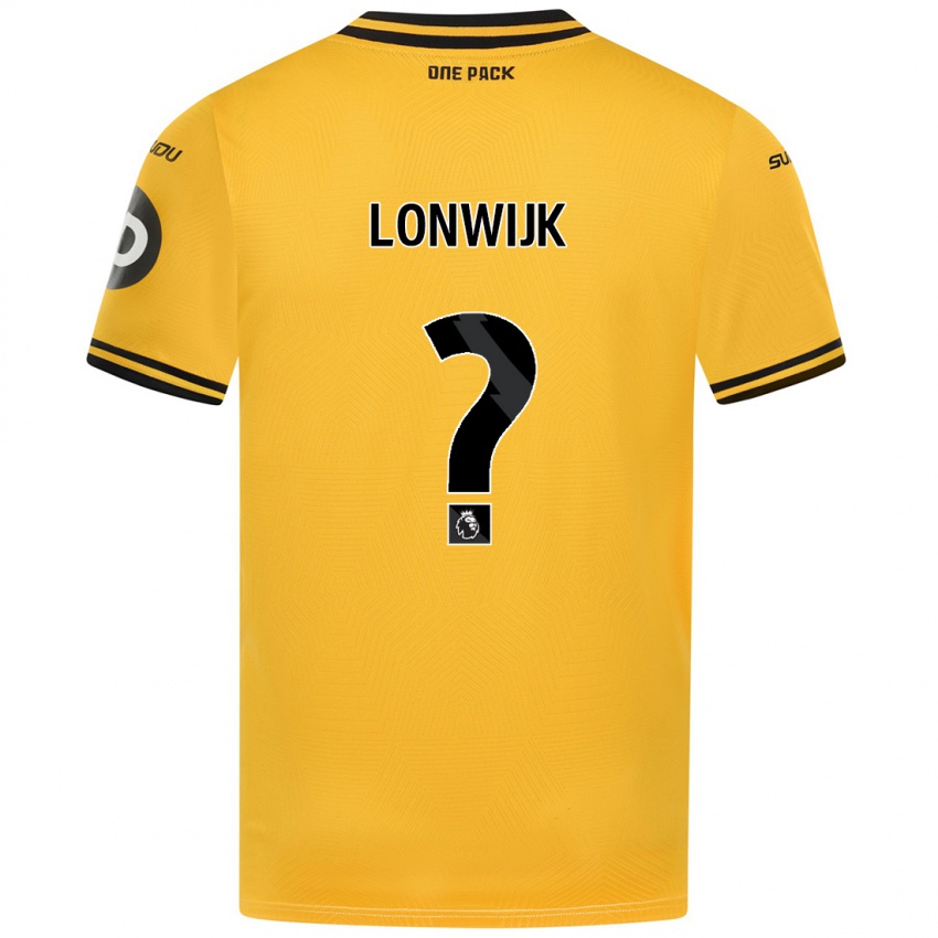 Criança Camisola Nigel Lonwijk #0 Amarelo Principal 2024/25 Camisa Brasil