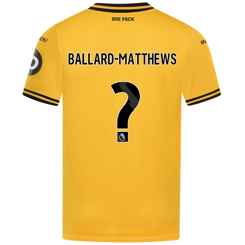 Criança Camisola Emilio Ballard-Matthews #0 Amarelo Principal 2024/25 Camisa Brasil