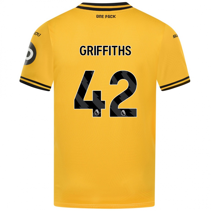 Criança Camisola Harvey Griffiths #42 Amarelo Principal 2024/25 Camisa Brasil