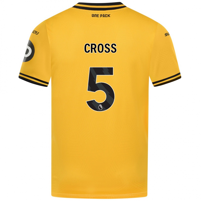 Criança Camisola Emma Cross #5 Amarelo Principal 2024/25 Camisa Brasil