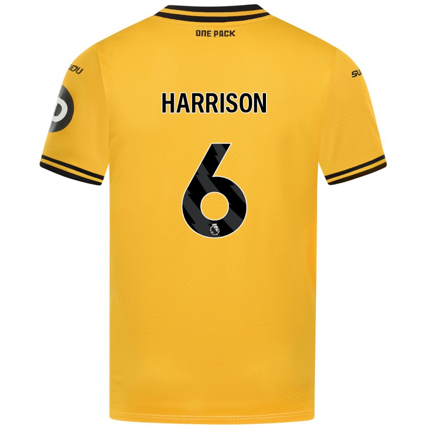 Criança Camisola Lexie Harrison #6 Amarelo Principal 2024/25 Camisa Brasil