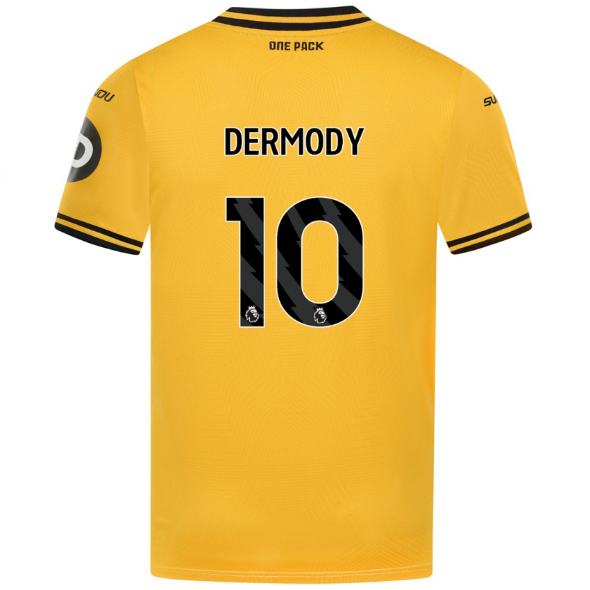 Criança Camisola Helen Dermody #10 Amarelo Principal 2024/25 Camisa Brasil