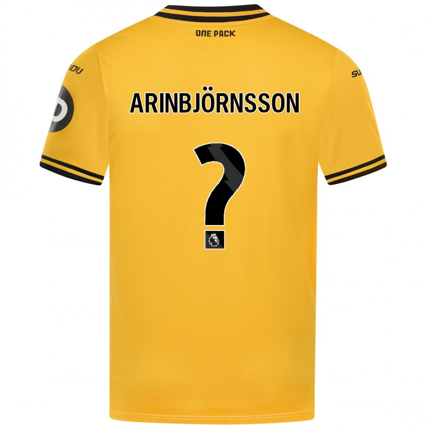 Criança Camisola Pálmi Rafn Arinbjörnsson #0 Amarelo Principal 2024/25 Camisa Brasil