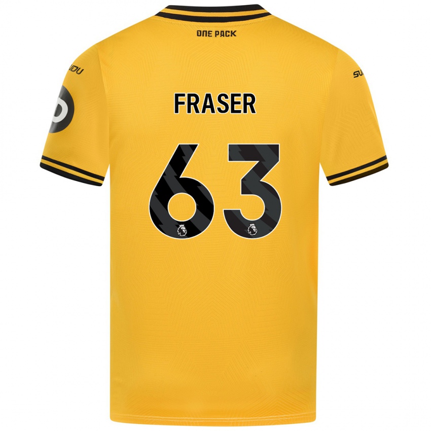 Criança Camisola Nathan Fraser #63 Amarelo Principal 2024/25 Camisa Brasil