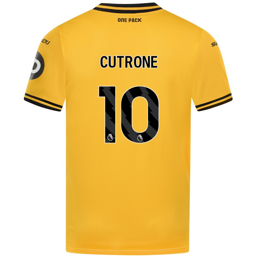 Criança Camisola Patrick Cutrone #10 Amarelo Principal 2024/25 Camisa Brasil