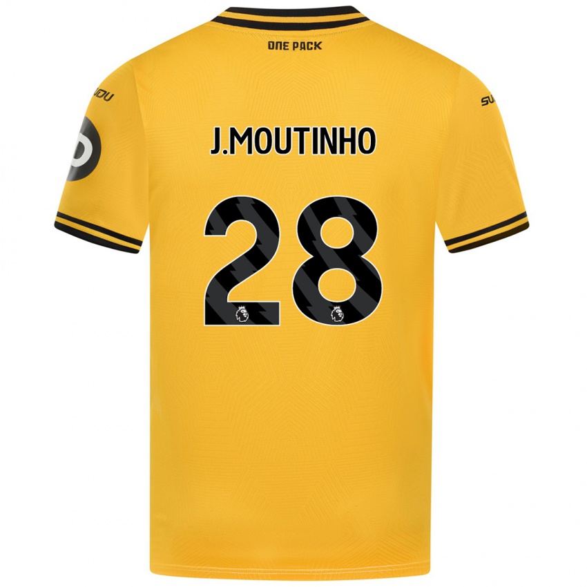 Criança Camisola Joao Moutinho #28 Amarelo Principal 2024/25 Camisa Brasil