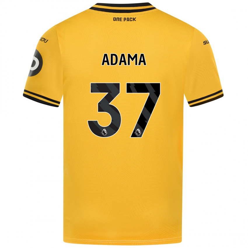 Criança Camisola Adama Traore #37 Amarelo Principal 2024/25 Camisa Brasil