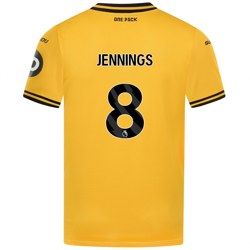 Criança Camisola Shannie Jennings #8 Amarelo Principal 2024/25 Camisa Brasil