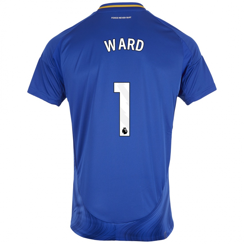 Criança Camisola Danny Ward #1 Azul Branco Principal 2024/25 Camisa Brasil