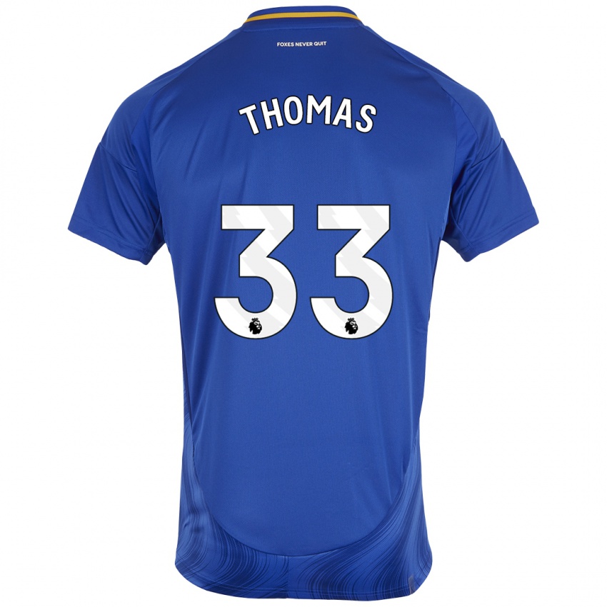 Criança Camisola Luke Thomas #33 Azul Branco Principal 2024/25 Camisa Brasil