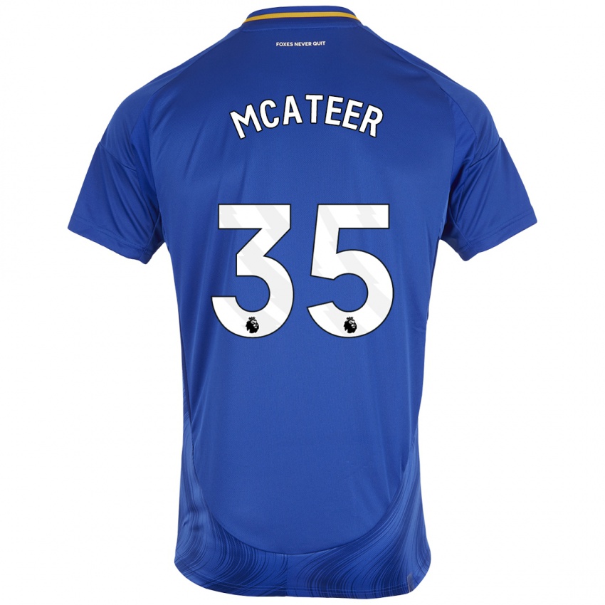 Criança Camisola Kasey Mcateer #35 Azul Branco Principal 2024/25 Camisa Brasil