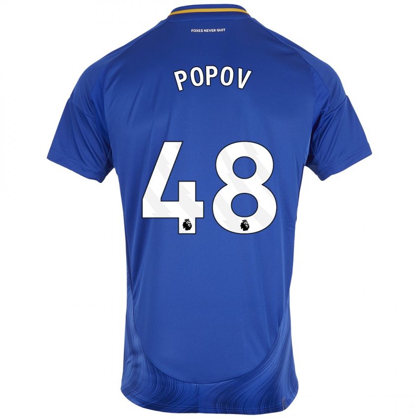 Criança Camisola Chris Popov #48 Azul Branco Principal 2024/25 Camisa Brasil