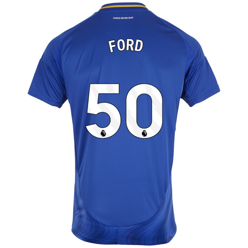 Criança Camisola Harvey Godsmark-Ford #50 Azul Branco Principal 2024/25 Camisa Brasil