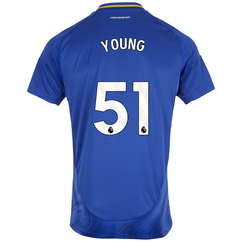 Criança Camisola Brad Young #51 Azul Branco Principal 2024/25 Camisa Brasil