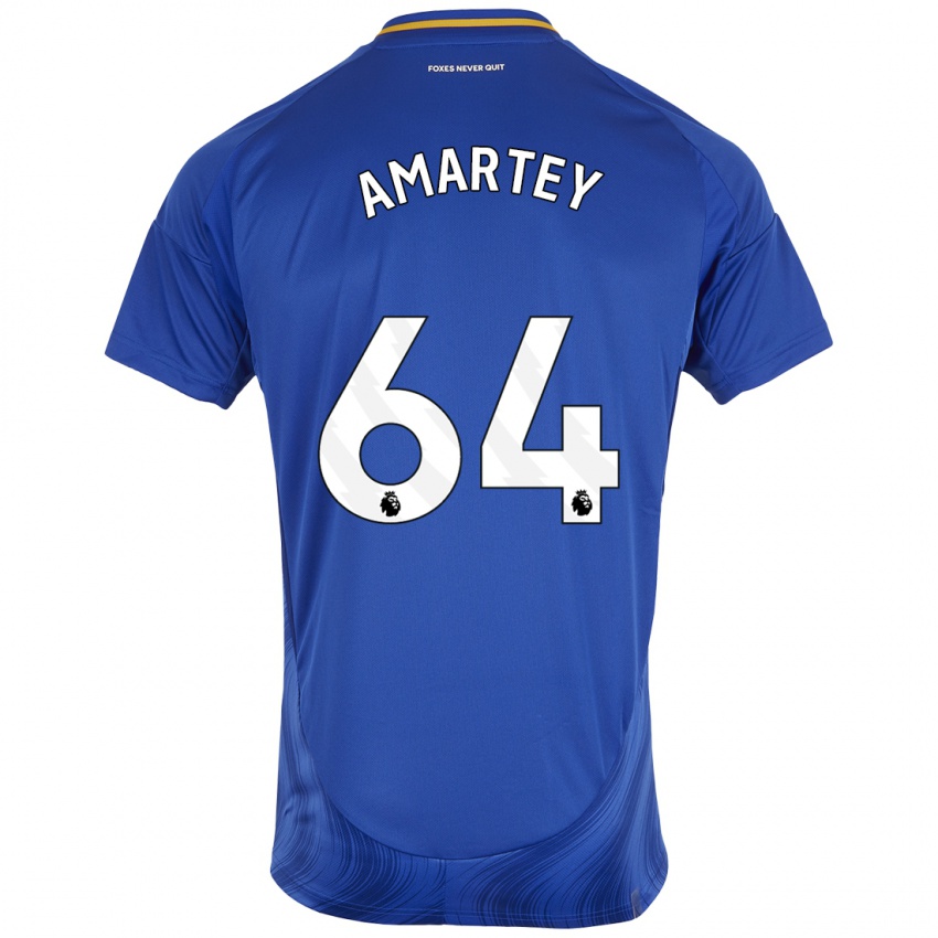 Criança Camisola Bobby Amartey #64 Azul Branco Principal 2024/25 Camisa Brasil