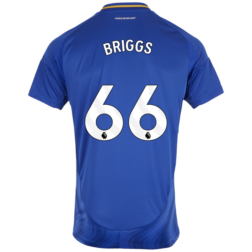 Criança Camisola Logan Briggs #66 Azul Branco Principal 2024/25 Camisa Brasil