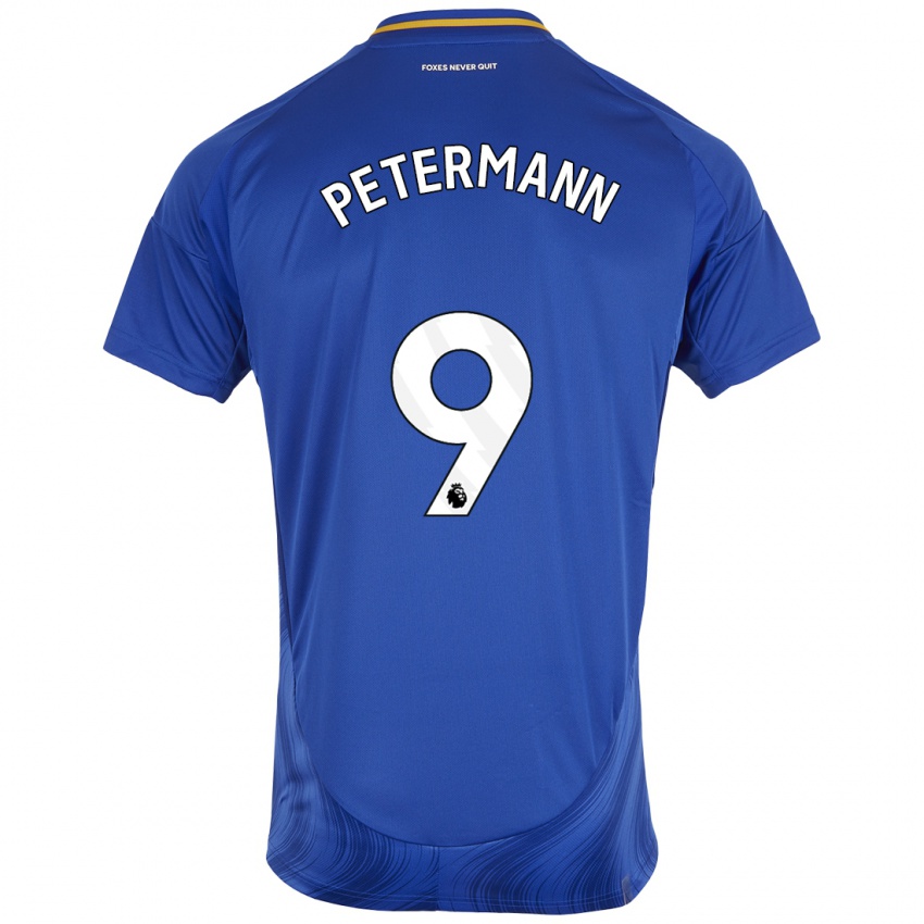 Criança Camisola Lena Petermann #9 Azul Branco Principal 2024/25 Camisa Brasil