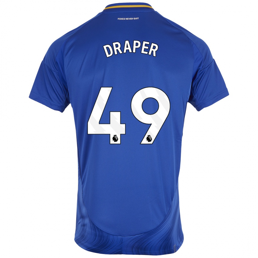 Criança Camisola Denny Draper #49 Azul Branco Principal 2024/25 Camisa Brasil