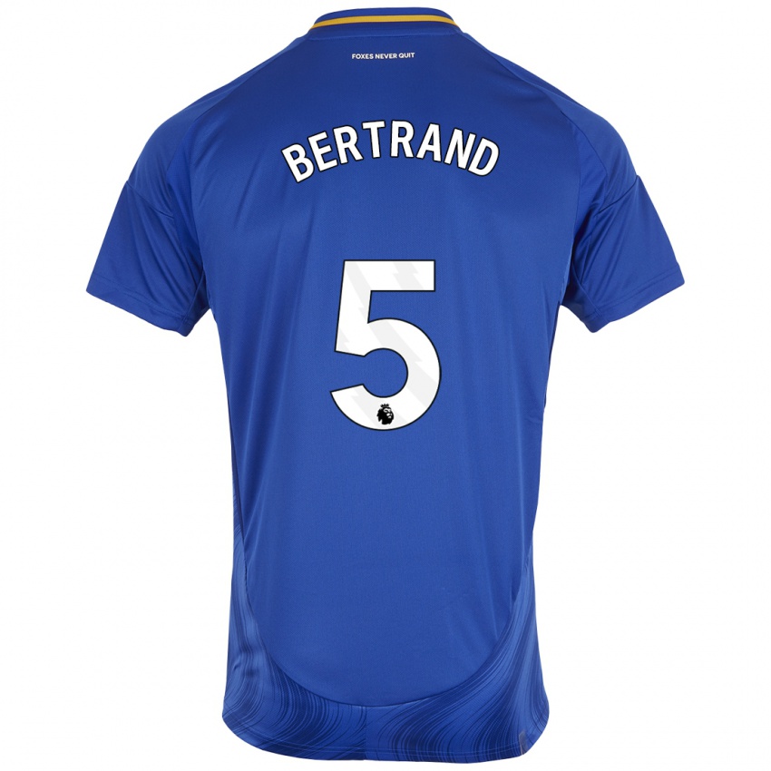 Criança Camisola Ryan Bertrand #5 Azul Branco Principal 2024/25 Camisa Brasil