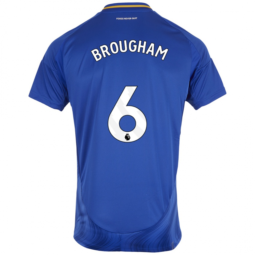 Criança Camisola Georgia Brougham #6 Azul Branco Principal 2024/25 Camisa Brasil