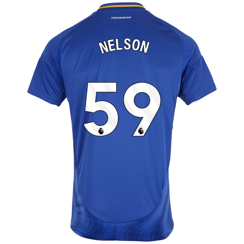 Criança Camisola Ronny Nelson #59 Azul Branco Principal 2024/25 Camisa Brasil