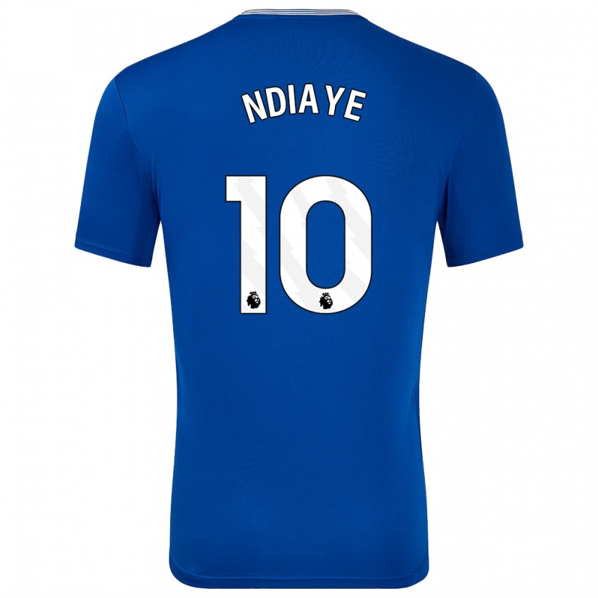 Criança Camisola Iliman Ndiaye #10 Azul Com Principal 2024/25 Camisa Brasil