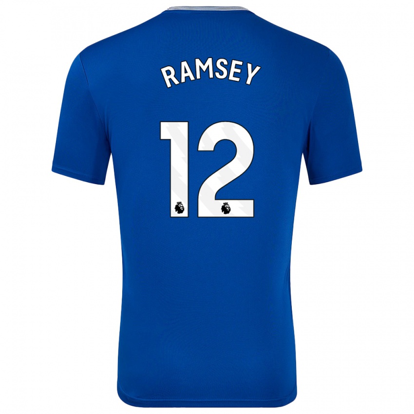 Criança Camisola Emily Ramsey #12 Azul Com Principal 2024/25 Camisa Brasil