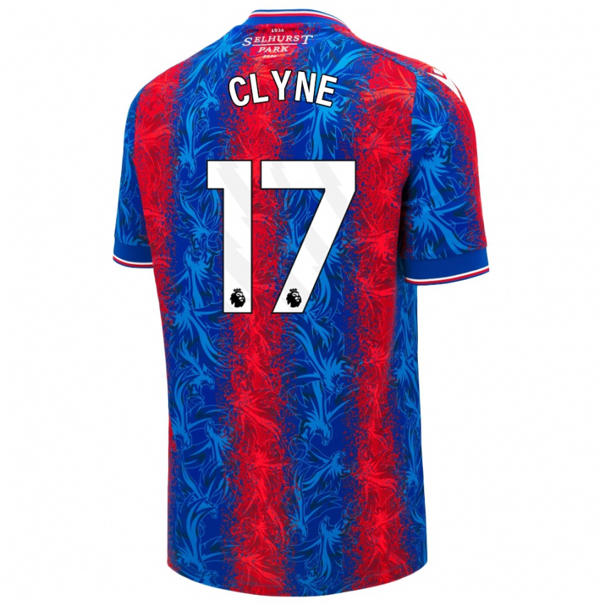 Criança Camisola Nathaniel Clyne #17 Listras Azul Vermelha Principal 2024/25 Camisa Brasil