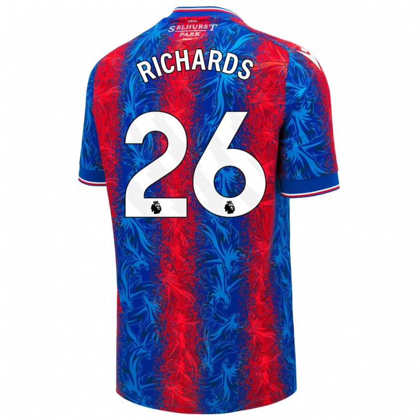 Criança Camisola Chris Richards #26 Listras Azul Vermelha Principal 2024/25 Camisa Brasil