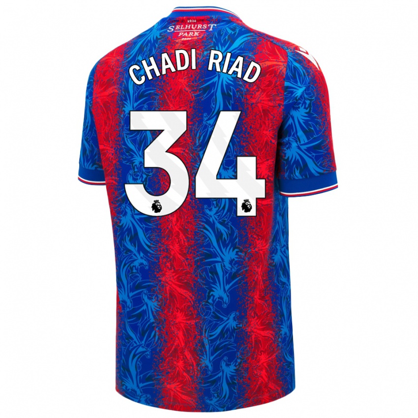 Criança Camisola Chadi Riad #34 Listras Azul Vermelha Principal 2024/25 Camisa Brasil