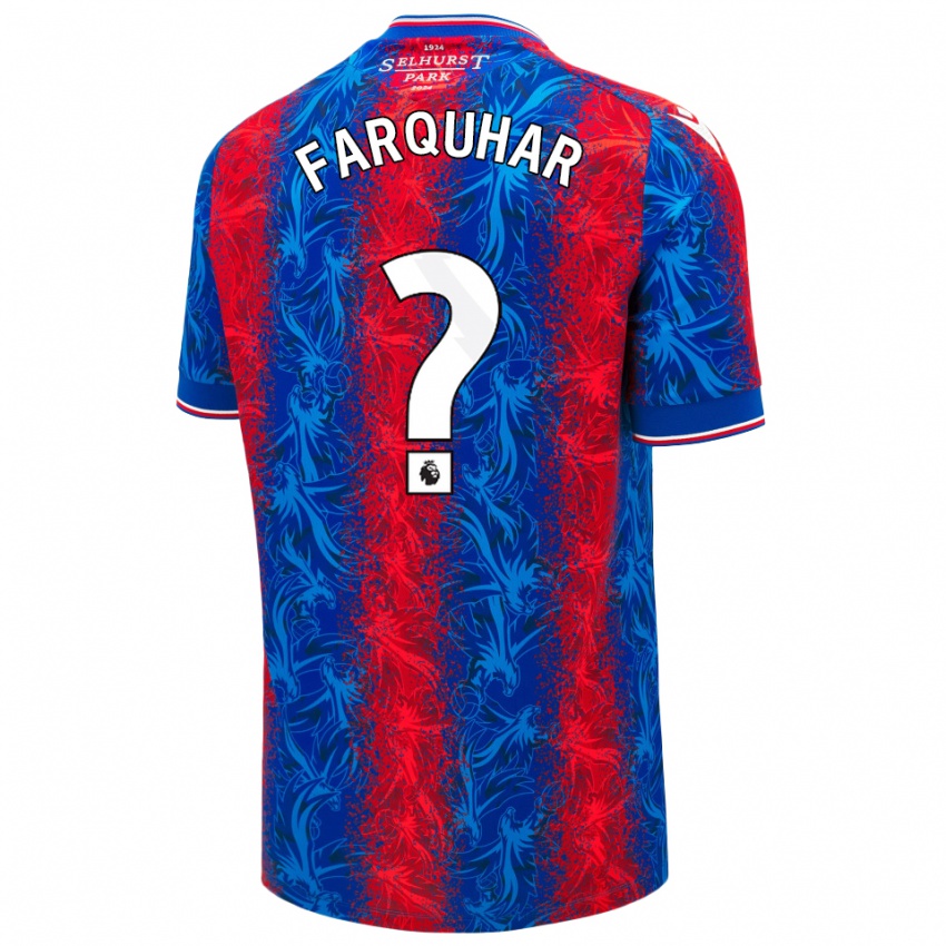 Criança Camisola Craig Farquhar #0 Listras Azul Vermelha Principal 2024/25 Camisa Brasil