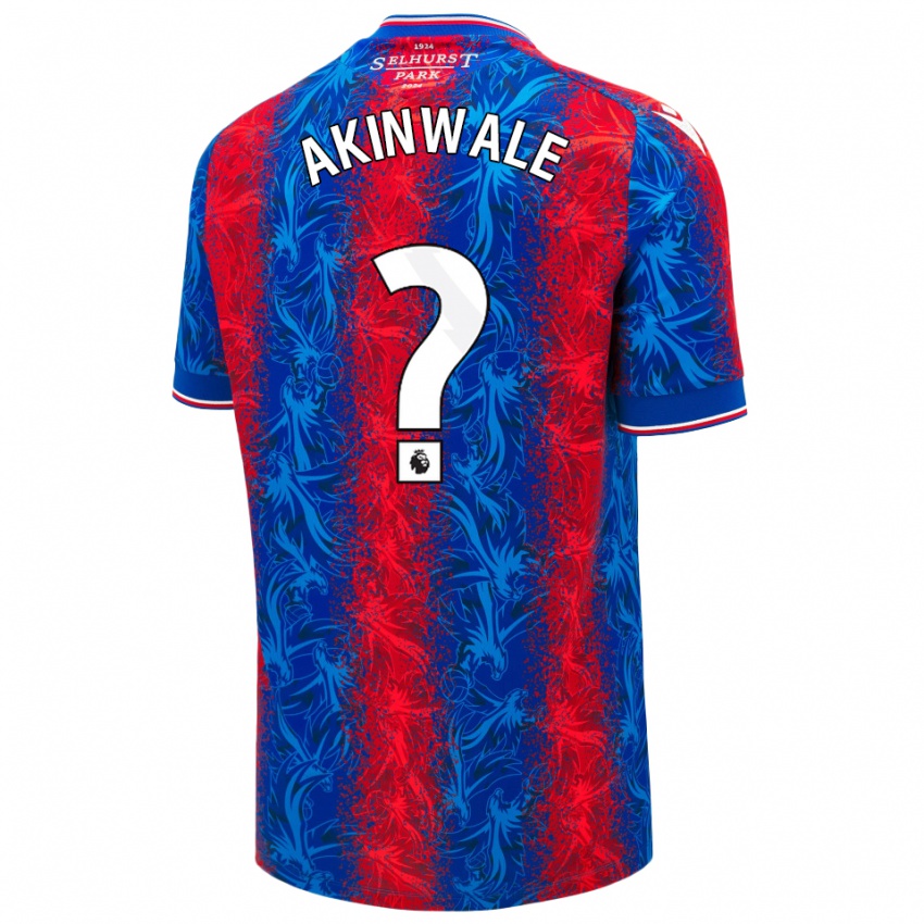 Criança Camisola Victor Akinwale #0 Listras Azul Vermelha Principal 2024/25 Camisa Brasil