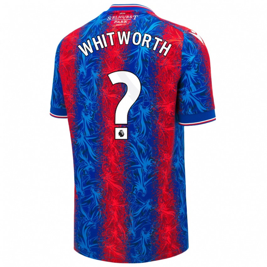 Criança Camisola Harry Whitworth #0 Listras Azul Vermelha Principal 2024/25 Camisa Brasil