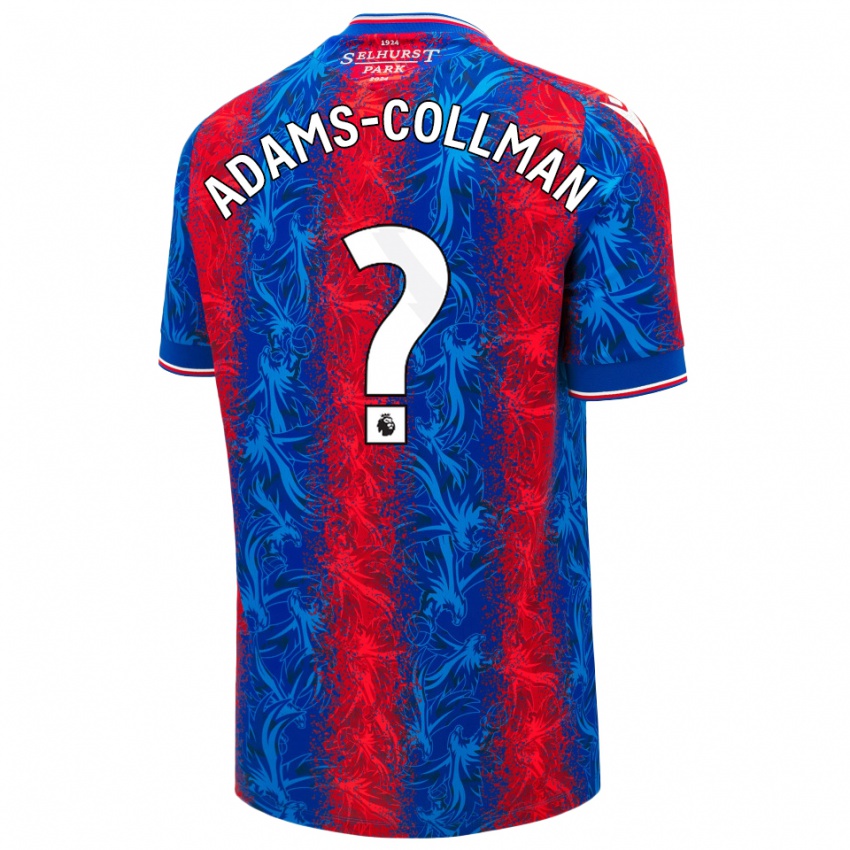 Criança Camisola Kai-Reece Adams-Collman #0 Listras Azul Vermelha Principal 2024/25 Camisa Brasil