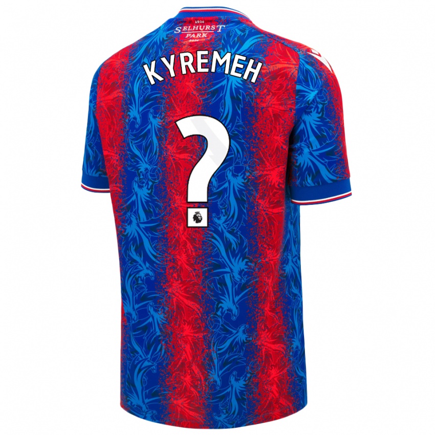 Criança Camisola Jerome Kyremeh #0 Listras Azul Vermelha Principal 2024/25 Camisa Brasil