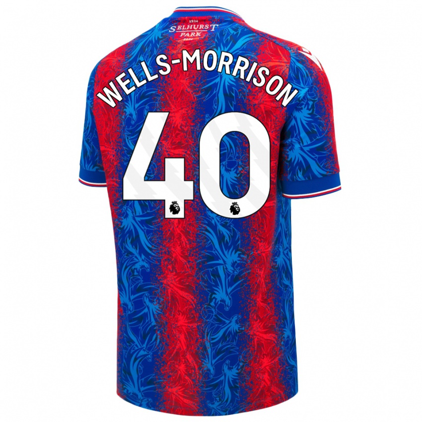 Criança Camisola Jack Wells-Morrison #40 Listras Azul Vermelha Principal 2024/25 Camisa Brasil