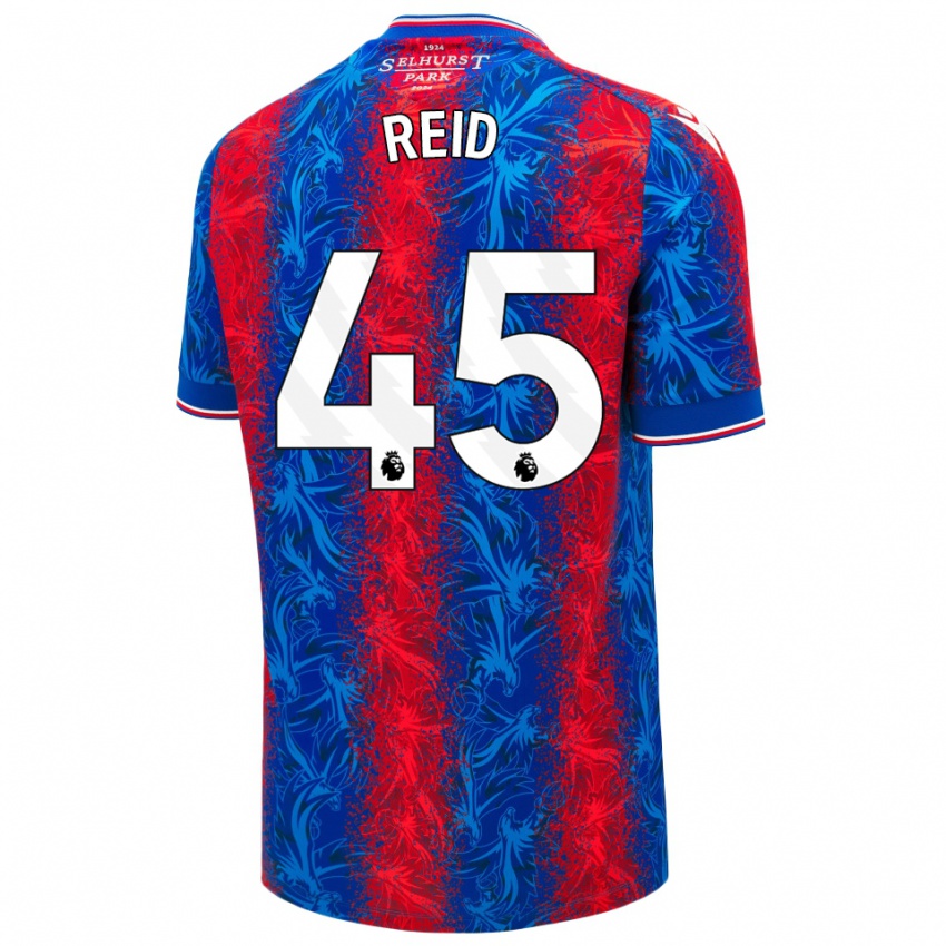 Criança Camisola Dylan Reid #45 Listras Azul Vermelha Principal 2024/25 Camisa Brasil