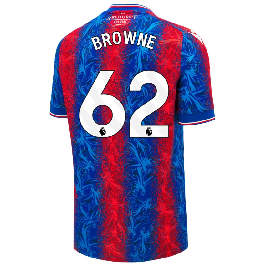 Criança Camisola Luke Browne #62 Listras Azul Vermelha Principal 2024/25 Camisa Brasil