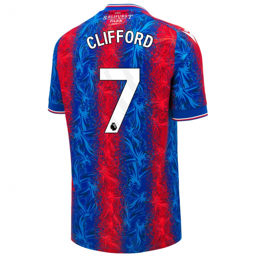 Criança Camisola Charley Clifford #7 Listras Azul Vermelha Principal 2024/25 Camisa Brasil