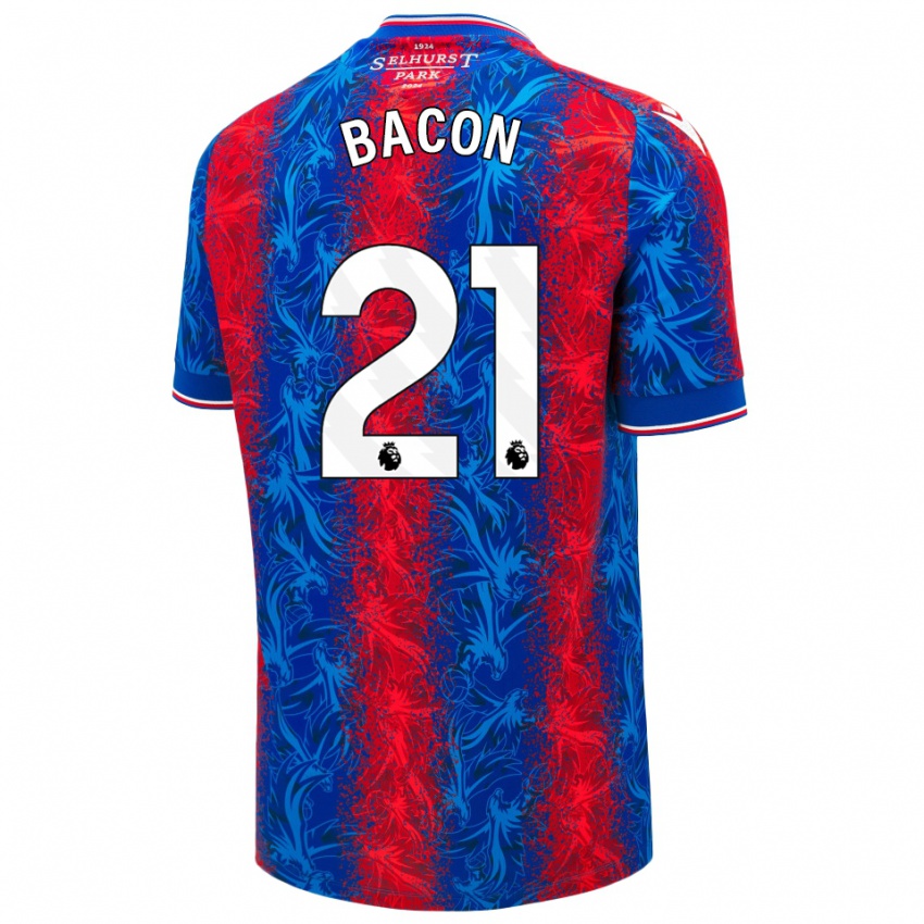 Criança Camisola Skye Bacon #21 Listras Azul Vermelha Principal 2024/25 Camisa Brasil