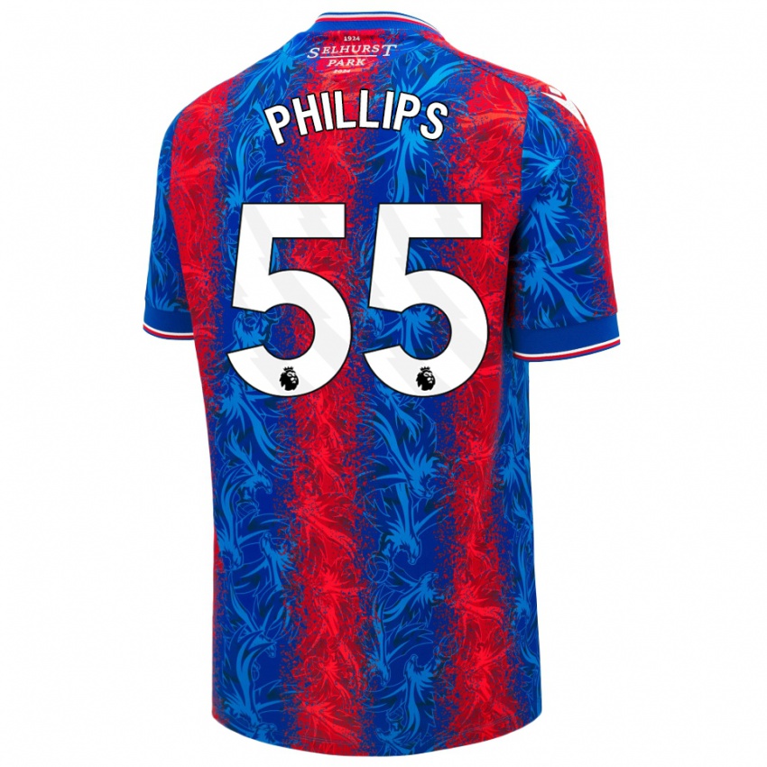 Criança Camisola Killian Phillips #55 Listras Azul Vermelha Principal 2024/25 Camisa Brasil